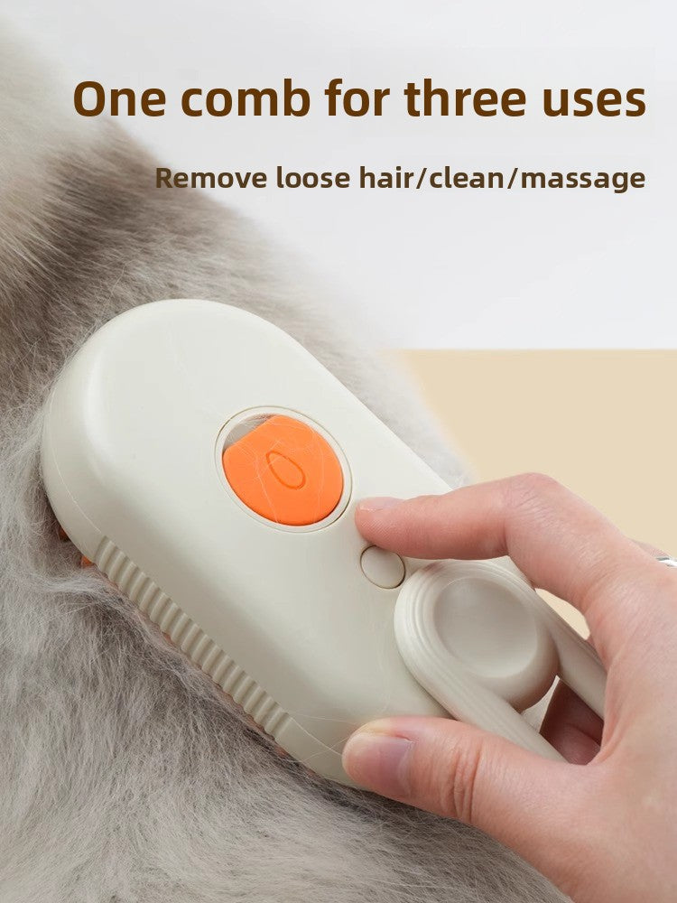 USB Rechargeable Pet Steam Spray Massage Comb