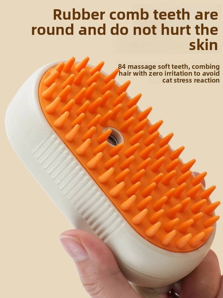 USB Rechargeable Pet Steam Spray Massage Comb