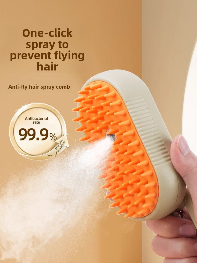 USB Rechargeable Pet Steam Spray Massage Comb